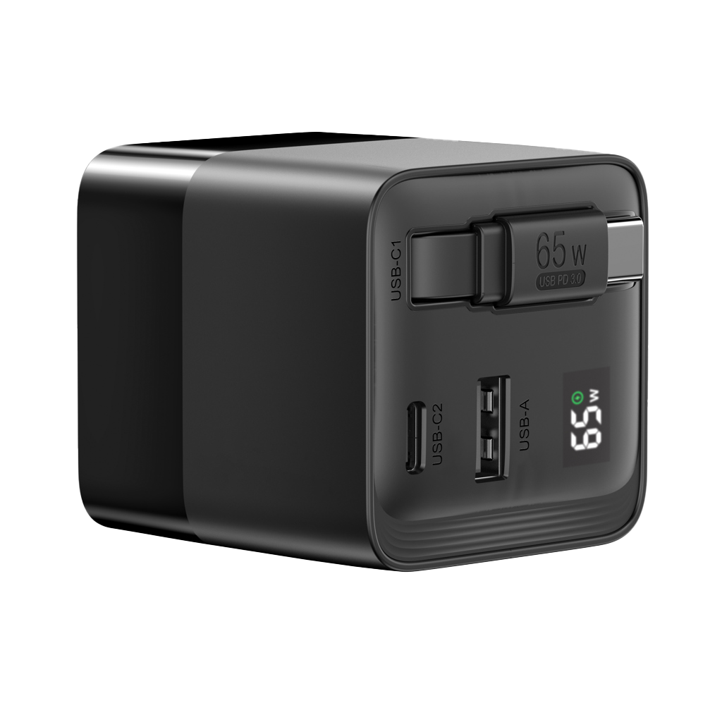 Urban Vitamin Mendocino 65W GaN charger retractable cable