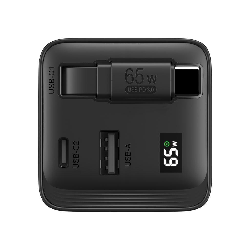 Urban Vitamin Mendocino 65W GaN charger retractable cable