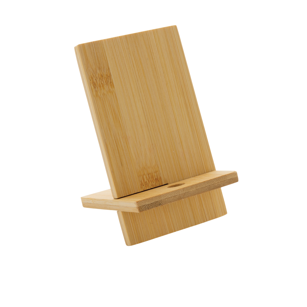 Bamboo phone stand in kraft box