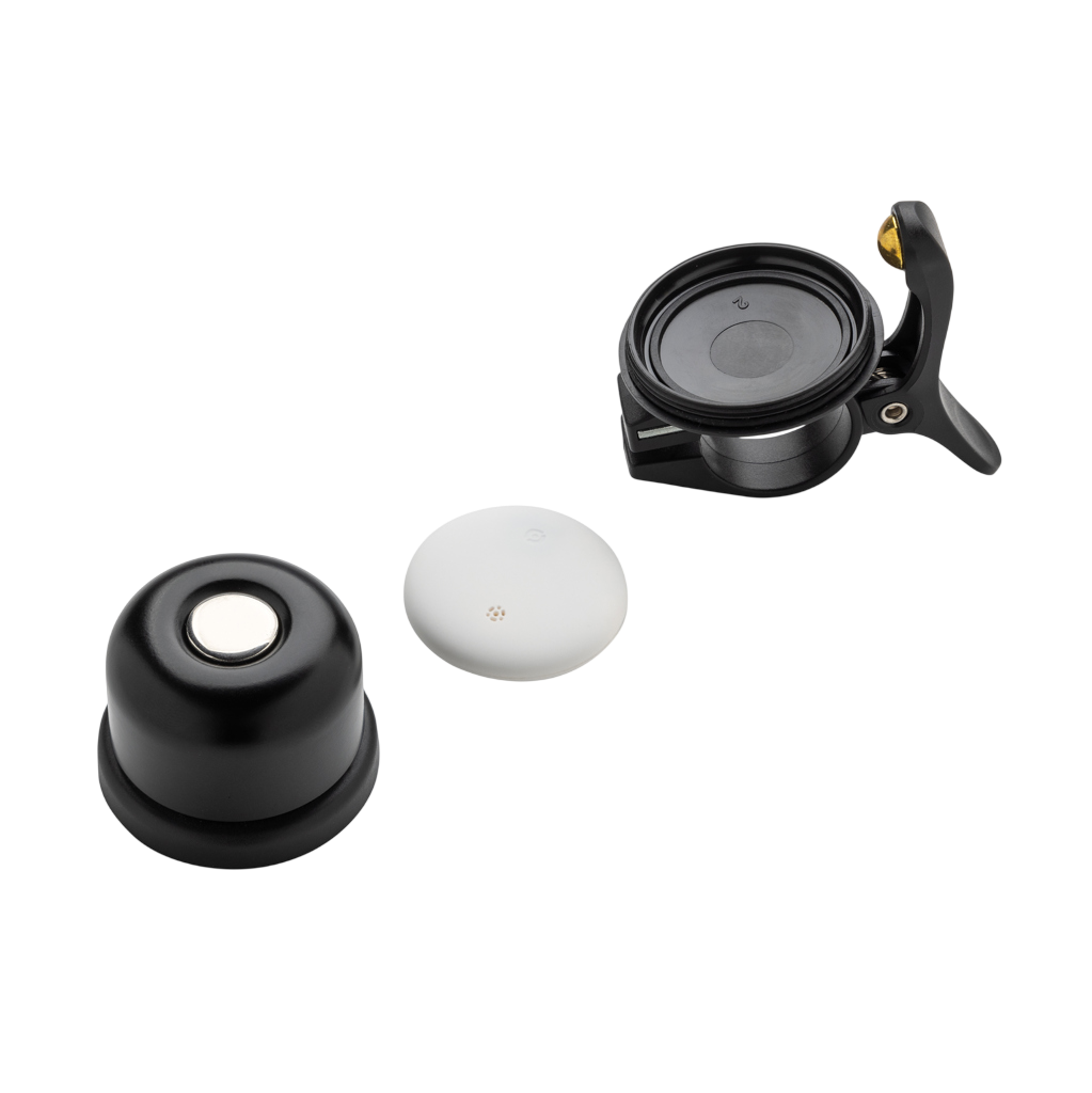 Pedalfinder bike bell with worldwide locating