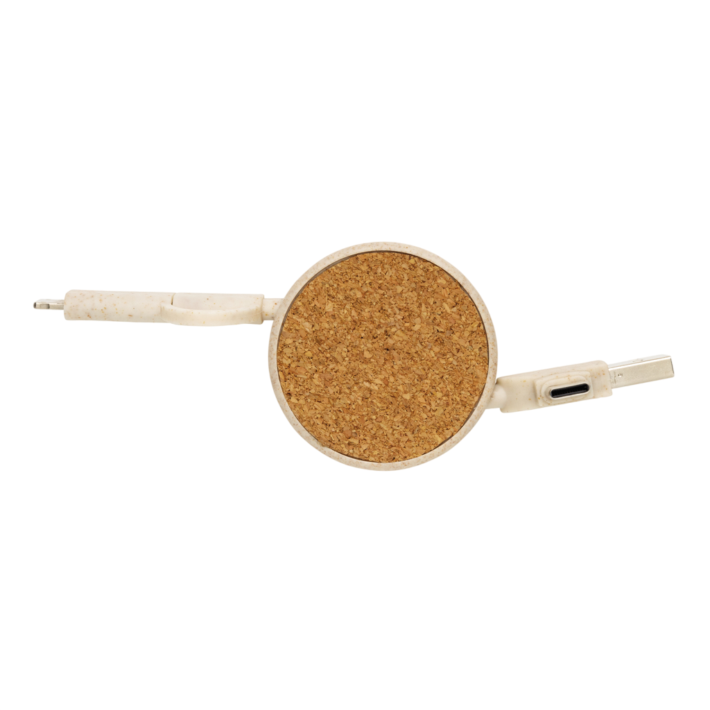 Cork and Wheat 6-in-1 retractable cable