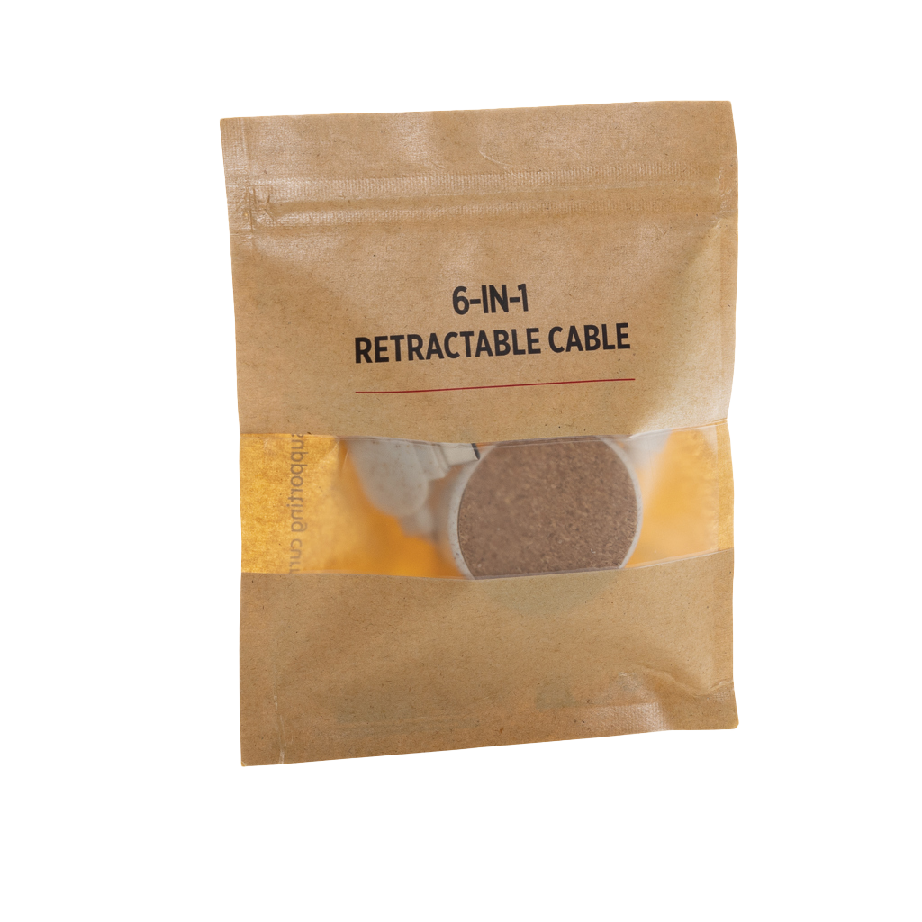 Cork and Wheat 6-in-1 retractable cable