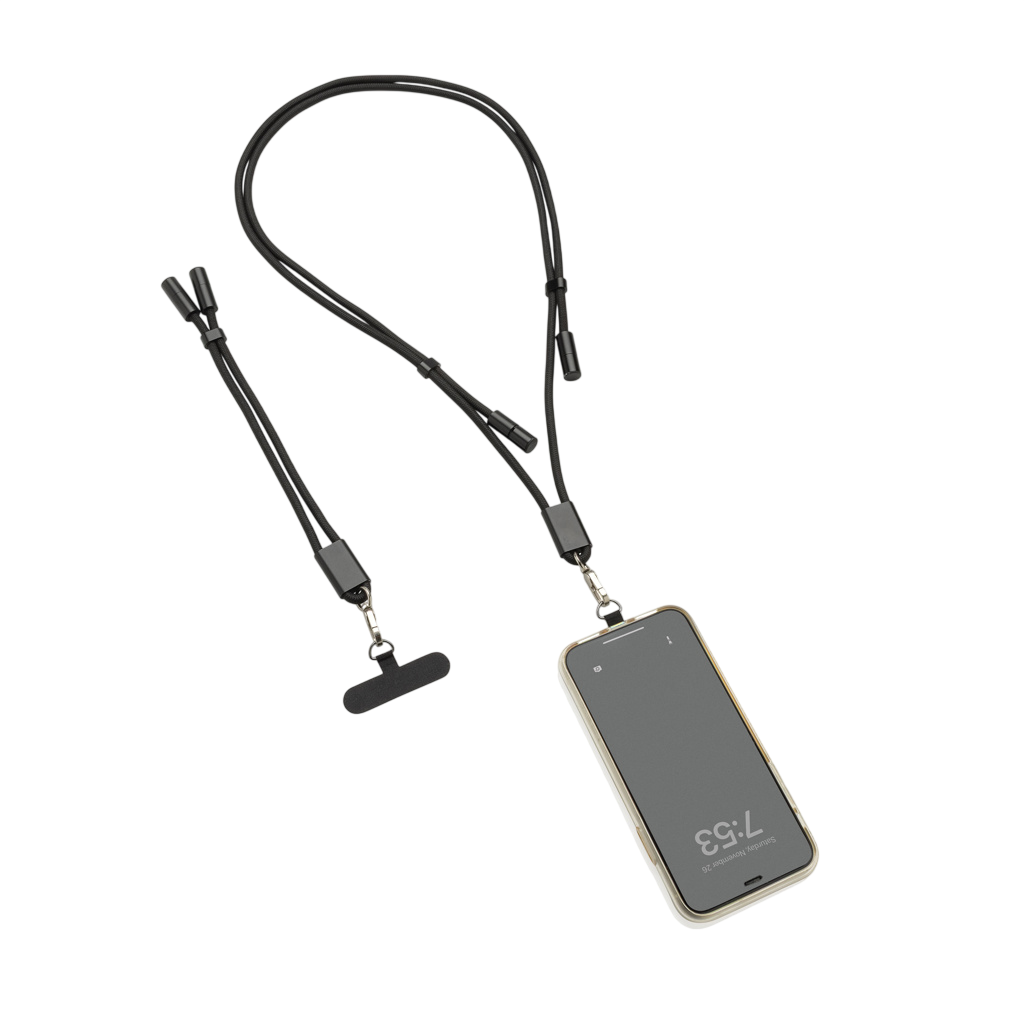 LoopAmp RCS RPET adjustable phone wrist strap 60W cable