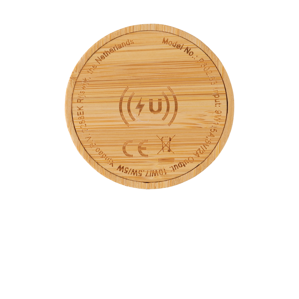 10W bamboo magnetic wireless charger