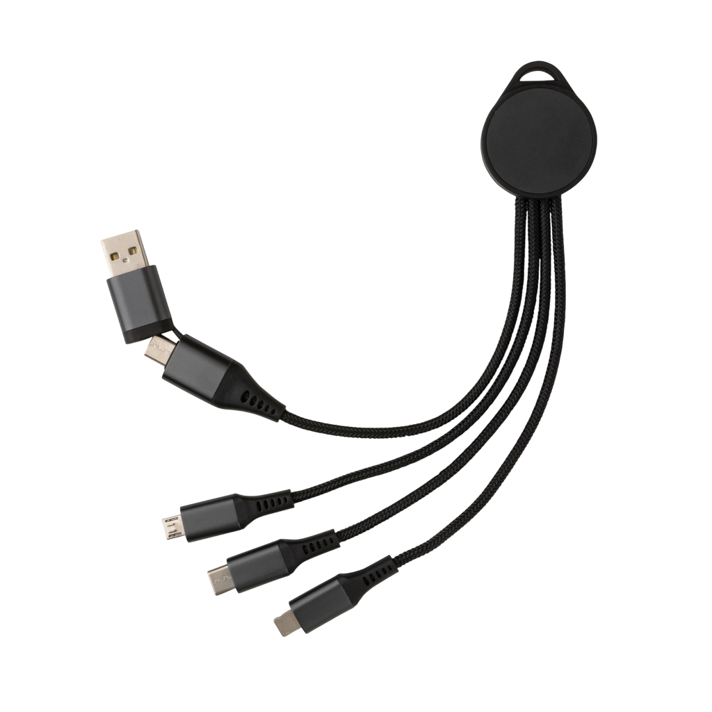 Terra RCS recycled aluminium 6-in-1 charging cable