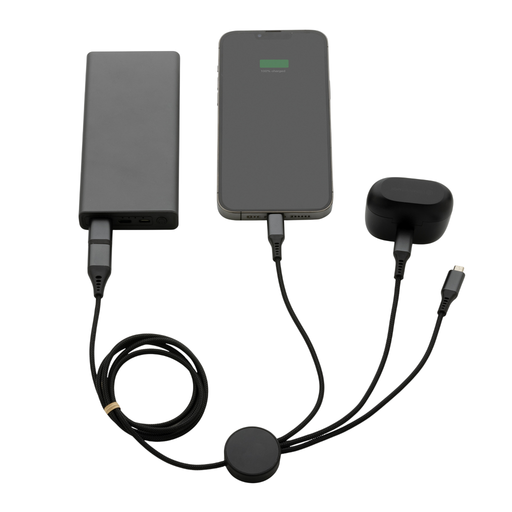 Terra RCS recycled aluminium 120cm 6-in-1 cable