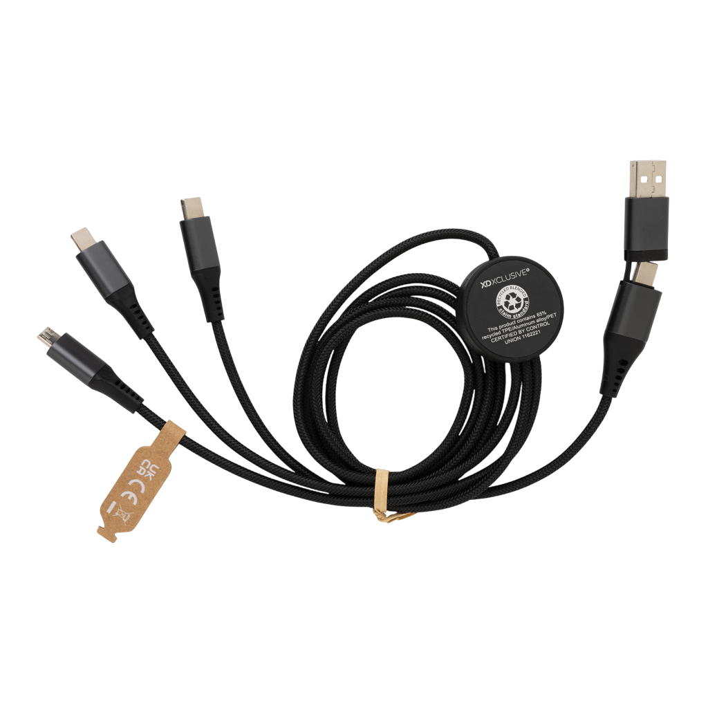 Terra RCS recycled aluminium 120cm 6-in-1 cable