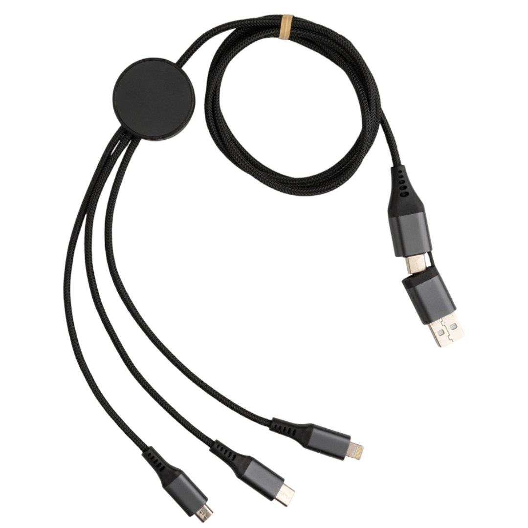 Terra RCS recycled aluminium 120cm 6-in-1 cable