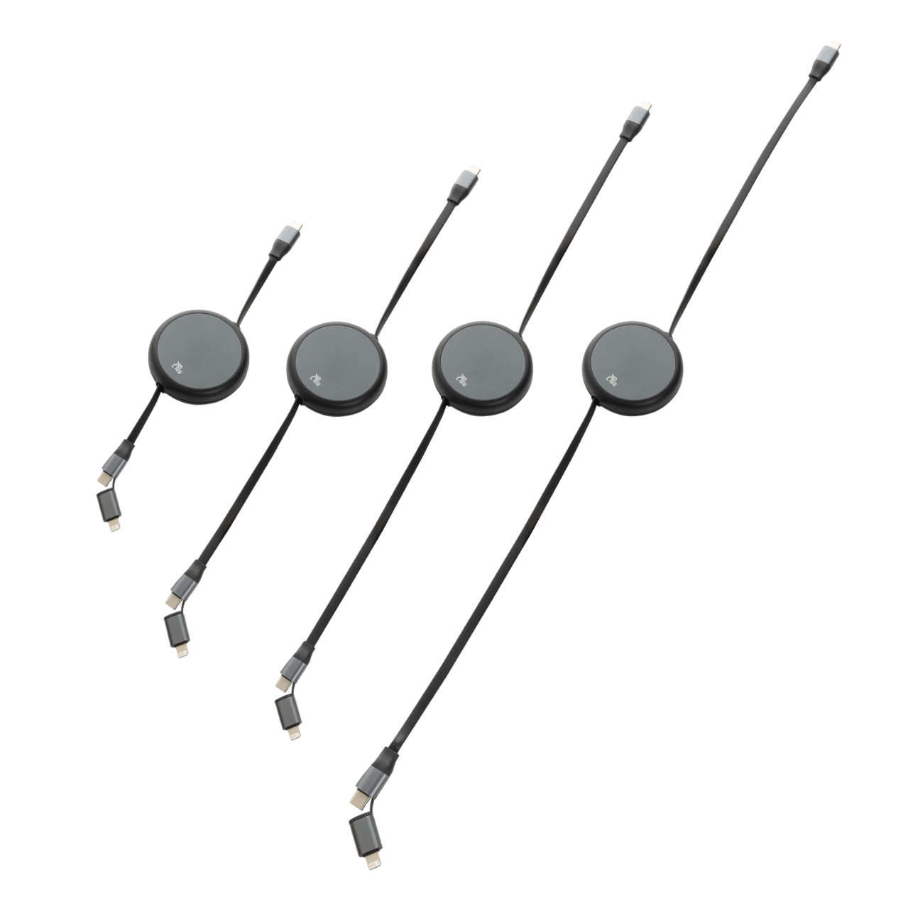 Terra RCS recycled aluminium retractable 240W 2-in-1 cable