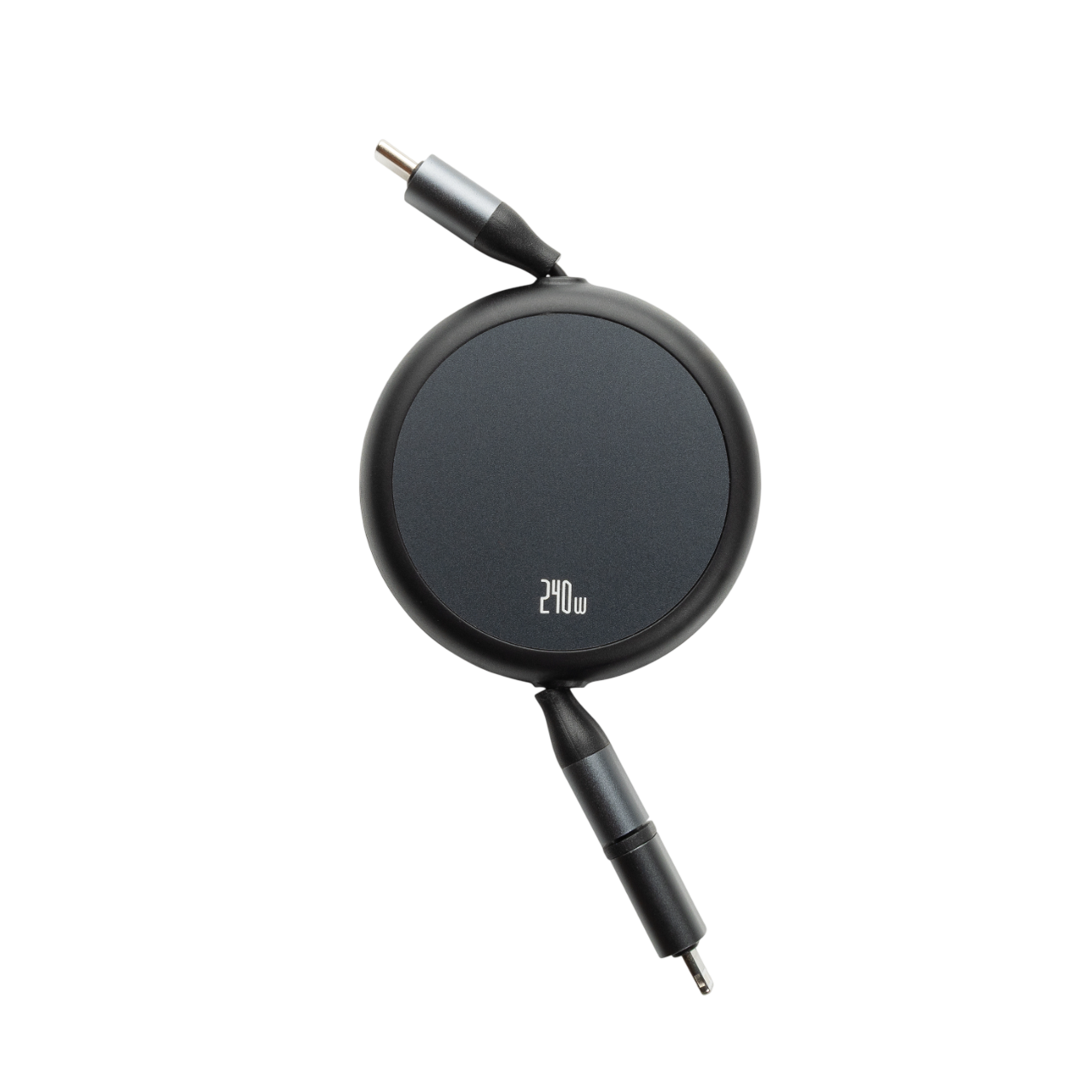 Terra RCS recycled aluminium retractable 240W 2-in-1 cable