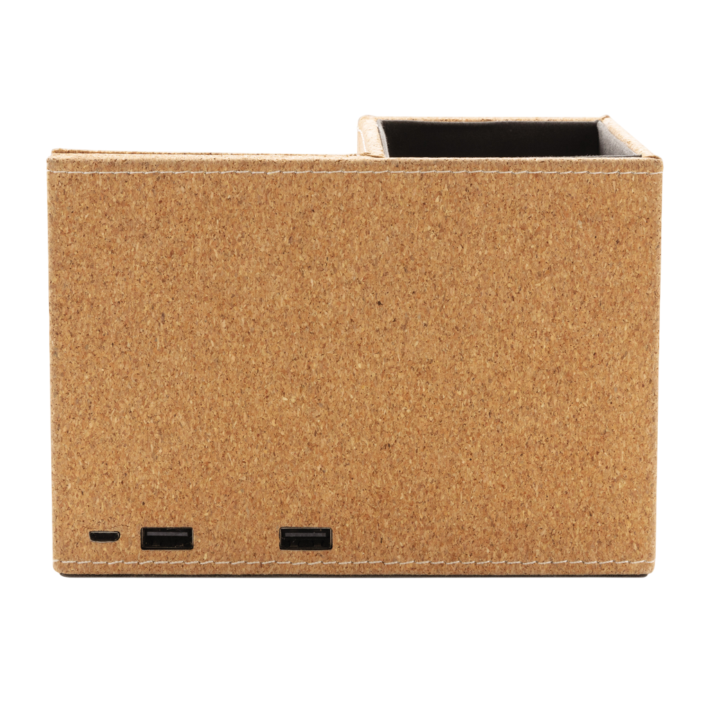 Cork pen holder and 5W wireless charger