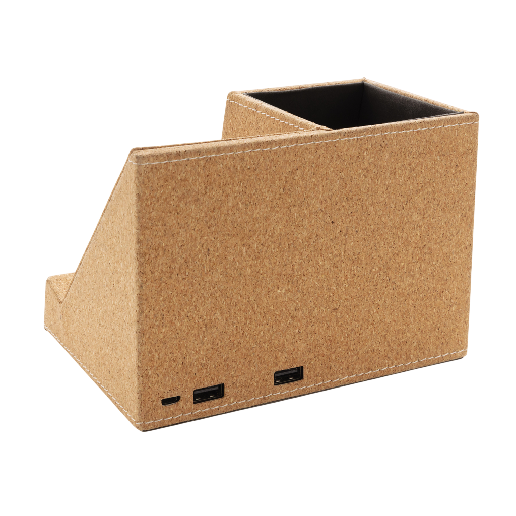 Cork pen holder and 5W wireless charger