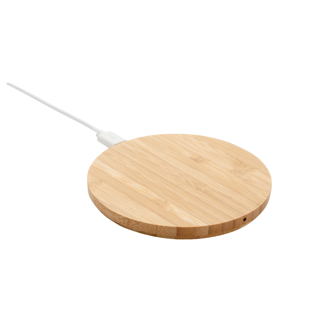 Bamboo 5W round wireless charger