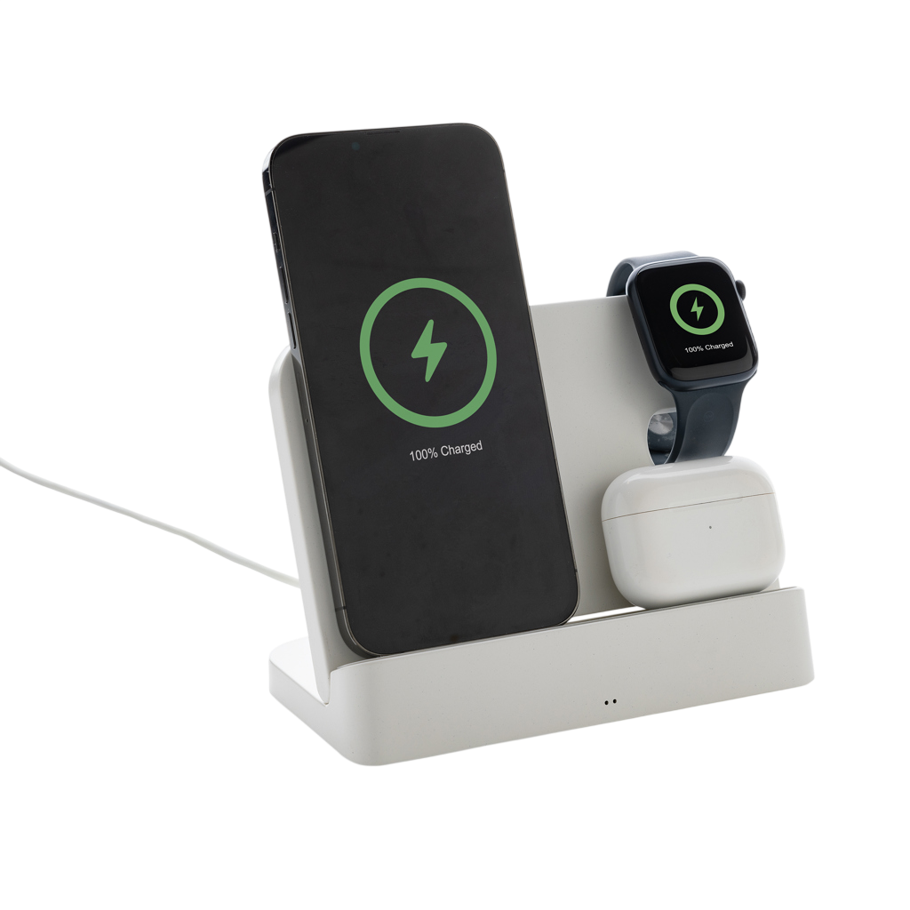 Joltz RCS recycled plastic dual 15W charger with iWatch slot