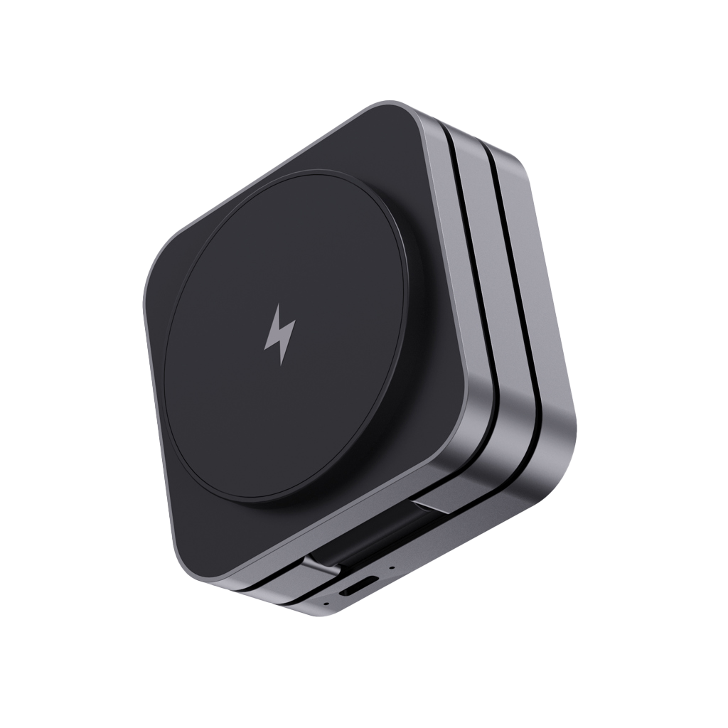 Terra RCS recycled aluminium foldable 3 in 1 15W charger