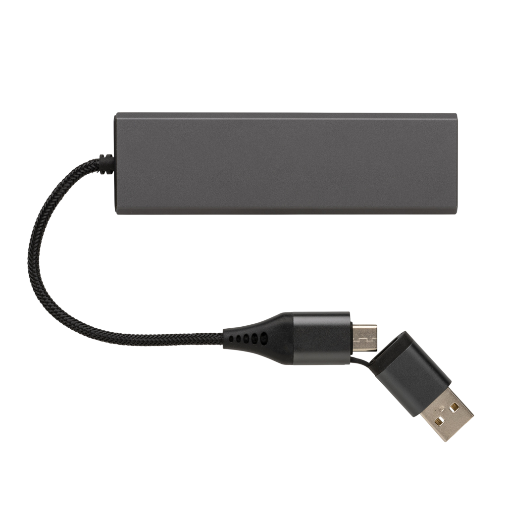Terra RCS recycled aluminium hub with 3 USB ports