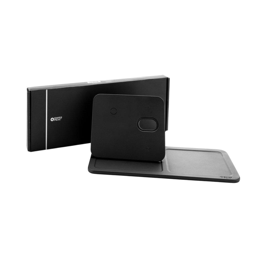 Swiss Peak 3 in 1 RCS recycled PU wireless charger desk tray