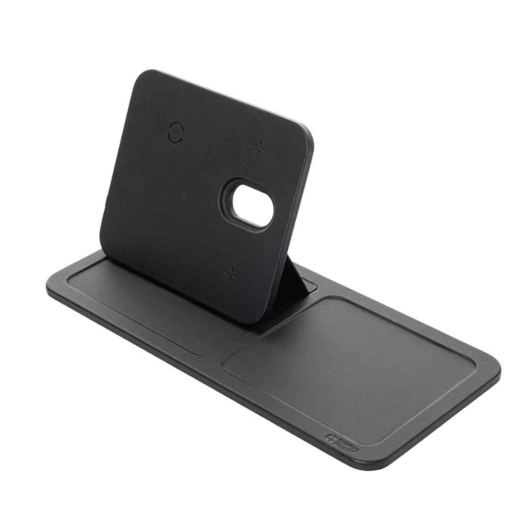 Swiss Peak 3 in 1 RCS recycled PU wireless charger desk tray