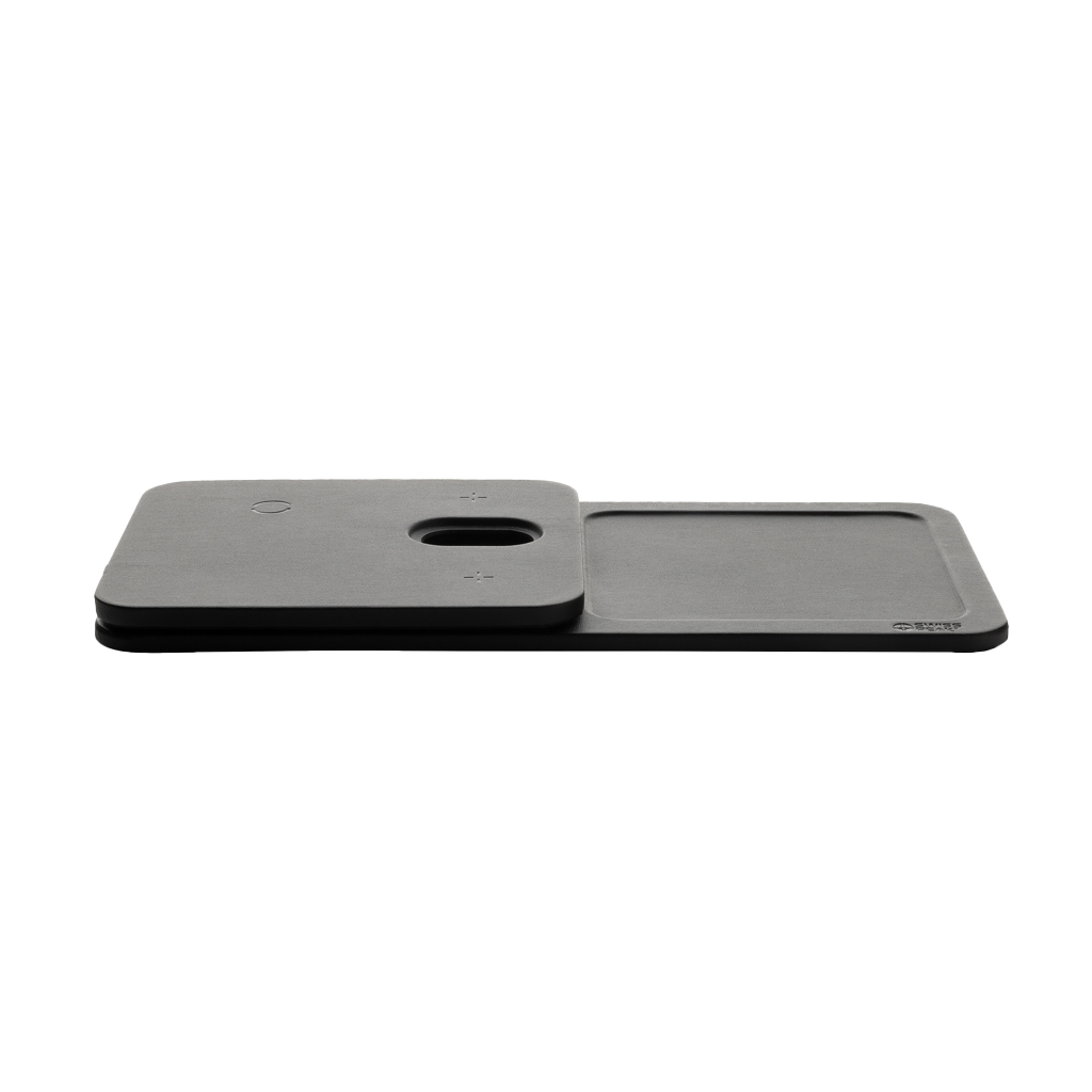 Swiss Peak 3 in 1 RCS recycled PU wireless charger desk tray