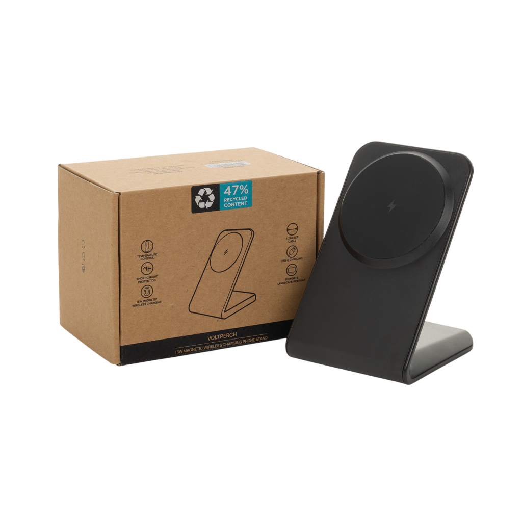 VoltPerch RCS recycled plastic 15W magnetic wireless charger