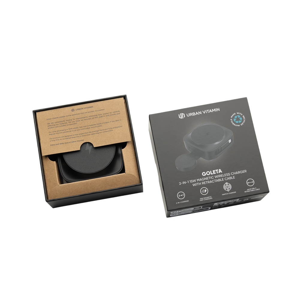 Urban Vitamin Goleta 2-in-1 15W magnetic wireless charger