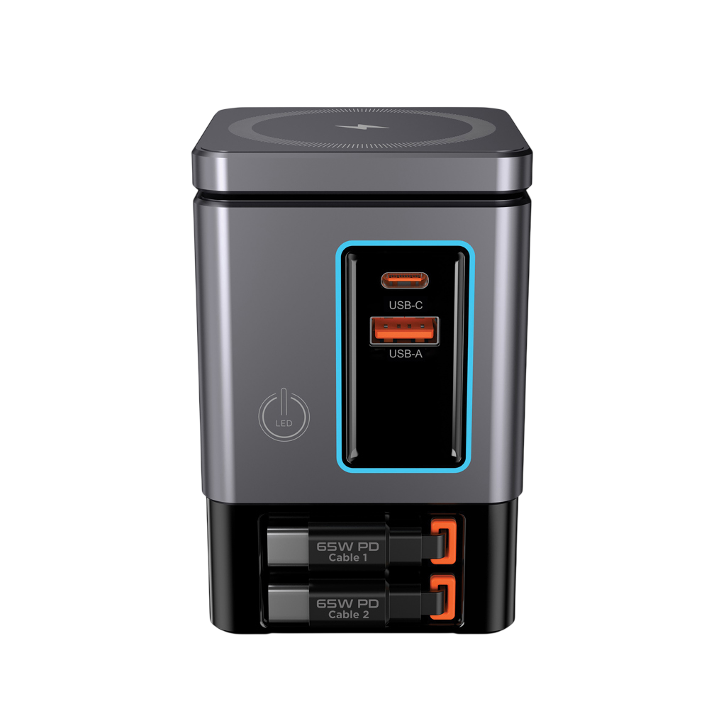 Urban Vitamin Sacramento 105W GAN charger+retractable cables