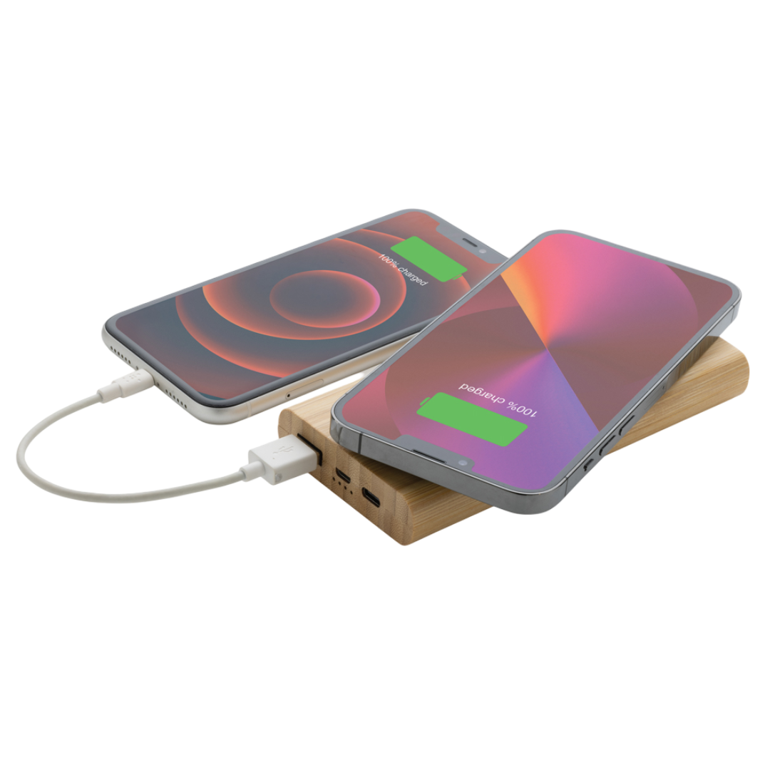 Bamboo 8.000 mAh 5W wireless powerbank