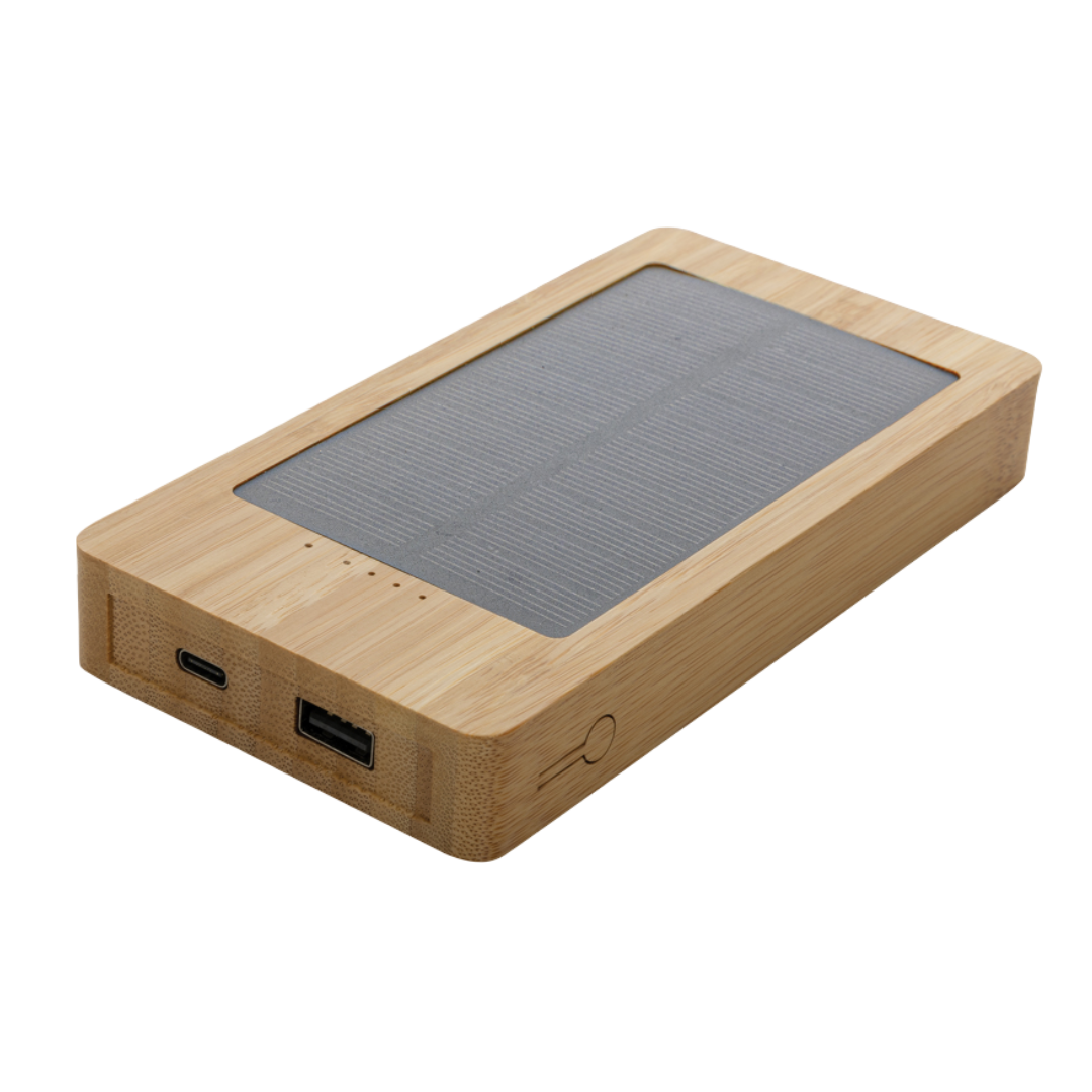Sunwick 10.000 mAh Bamboo solar powerbank