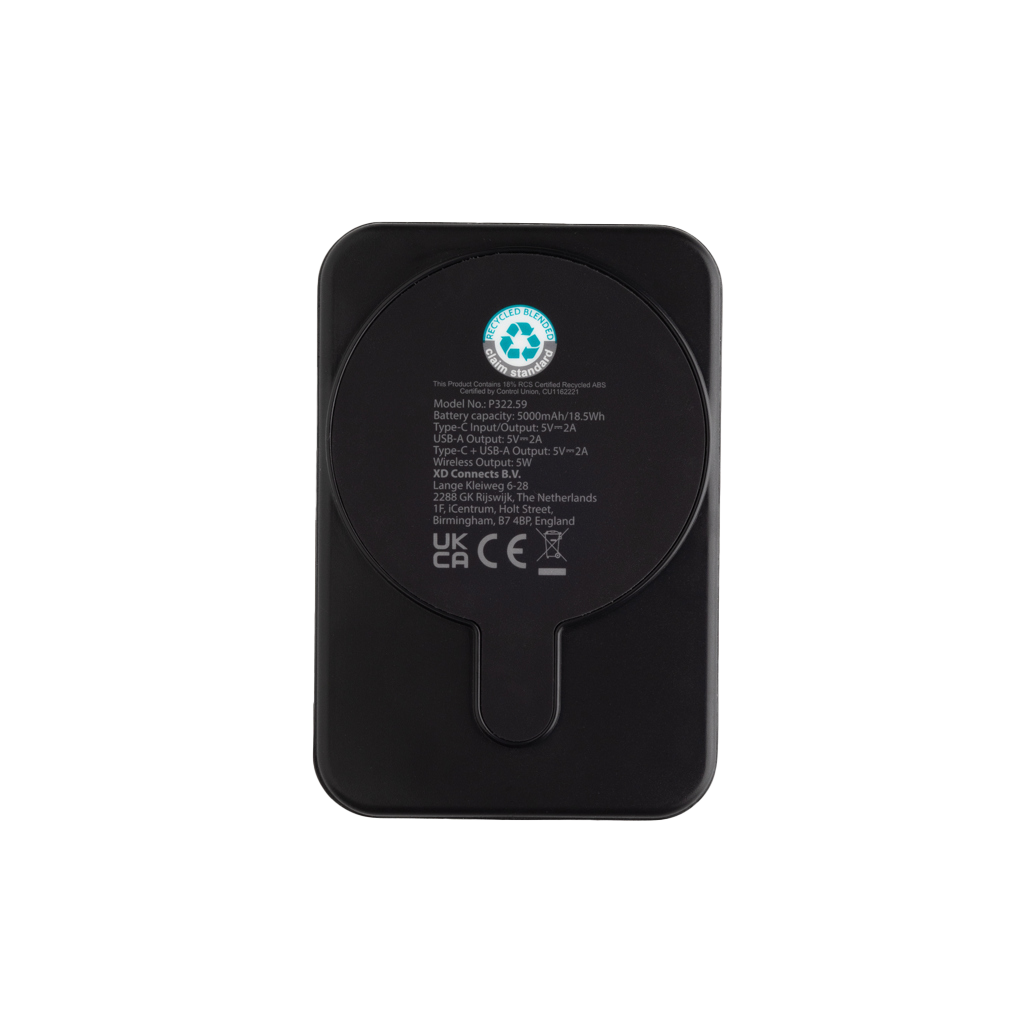Stellar RCS recycled plastic 5000 mah 5W magnetic powerbank