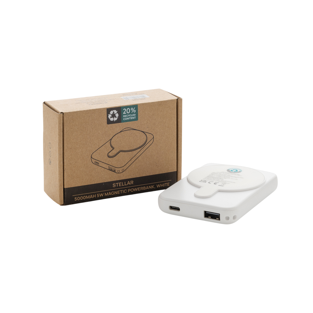 Stellar RCS recycled plastic 5000 mah 5W magnetic powerbank