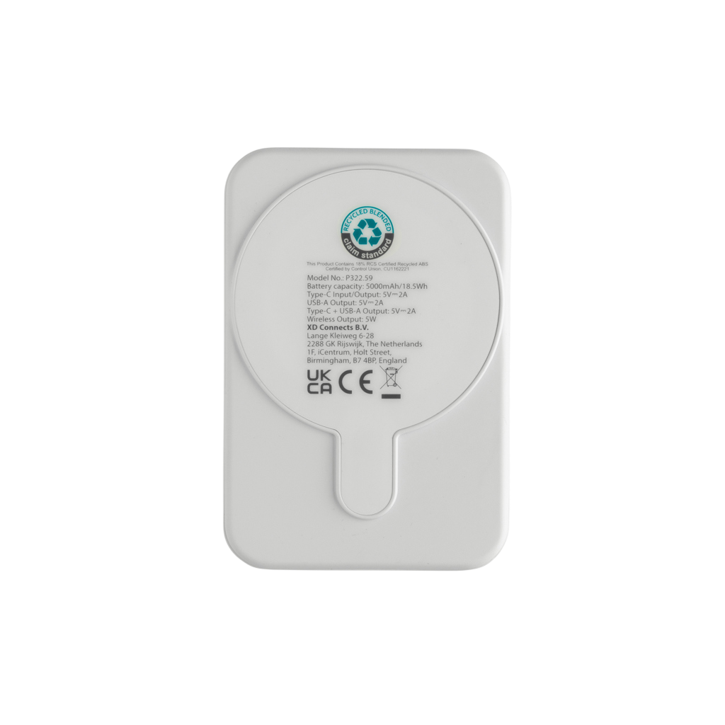 Stellar RCS recycled plastic 5000 mah 5W magnetic powerbank