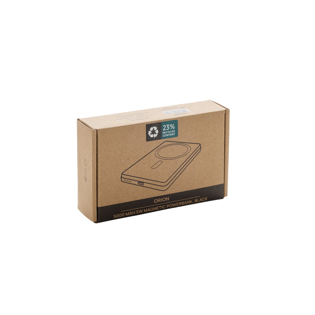 Orion RCS recycled aluminium 5000 mah 5W magnetic powerbank