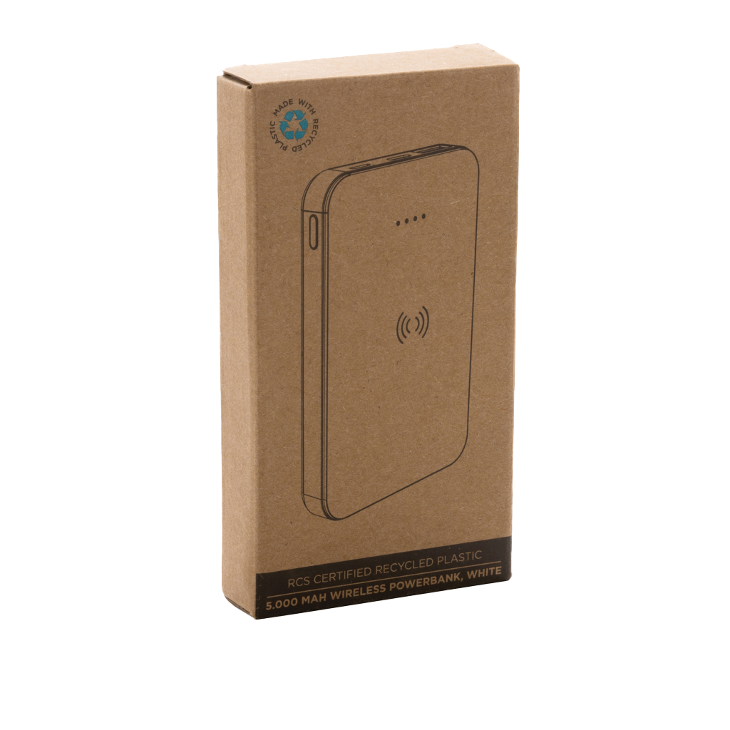 RCS recycled plastic 5.000 mAh 5W wireless powerbank