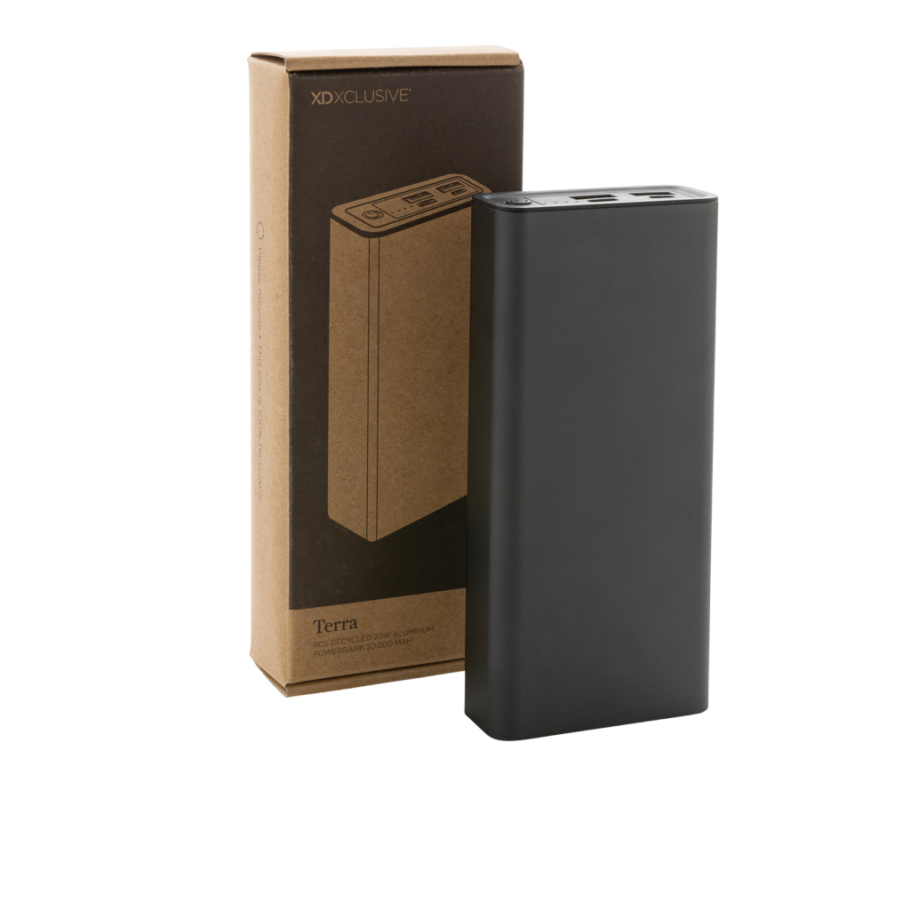 Terra RCS recycled 20W aluminium powerbank 20.000 mAh