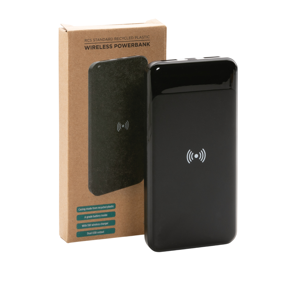 RCS standard recycled plastic wireless powerbank