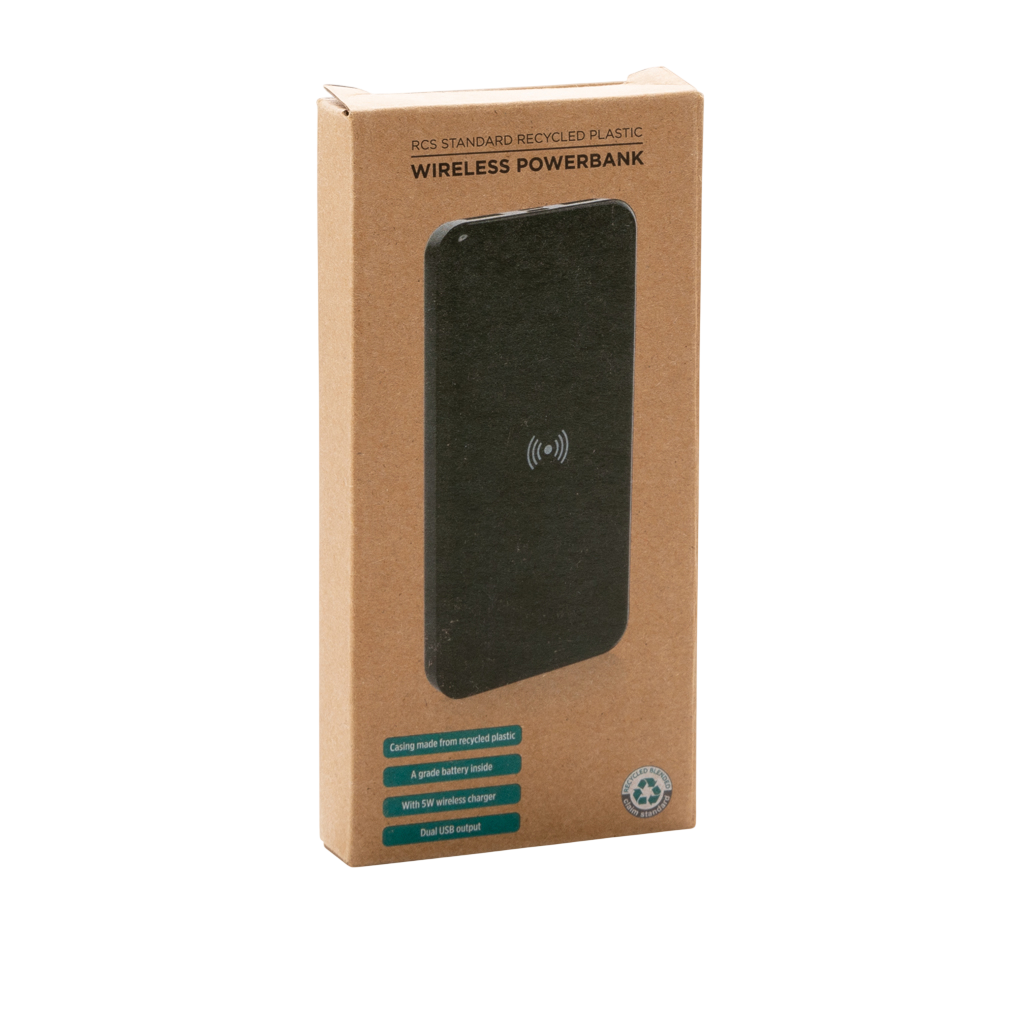 RCS standard recycled plastic wireless powerbank