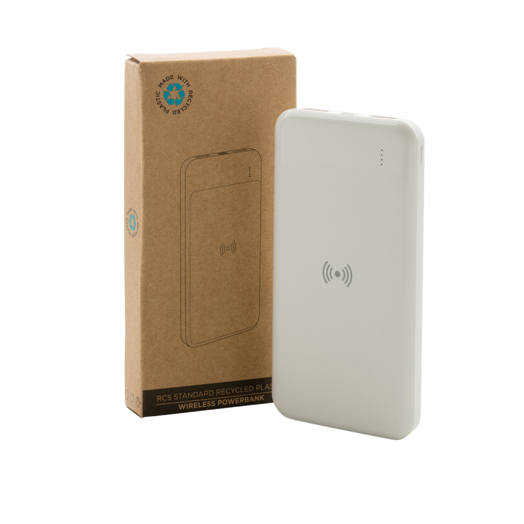 RCS standard recycled plastic wireless powerbank