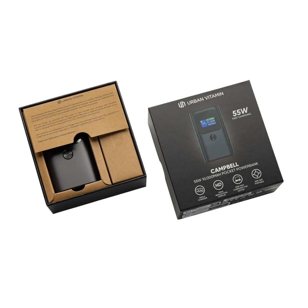 Urban Vitamin Campbell 55W 10.000mAh pocket powerbank