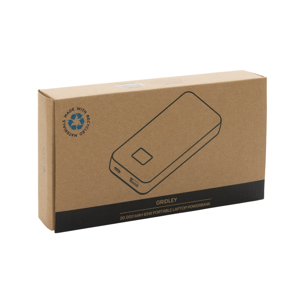Gridley RCS rplastic 20000 65W laptop powerbank