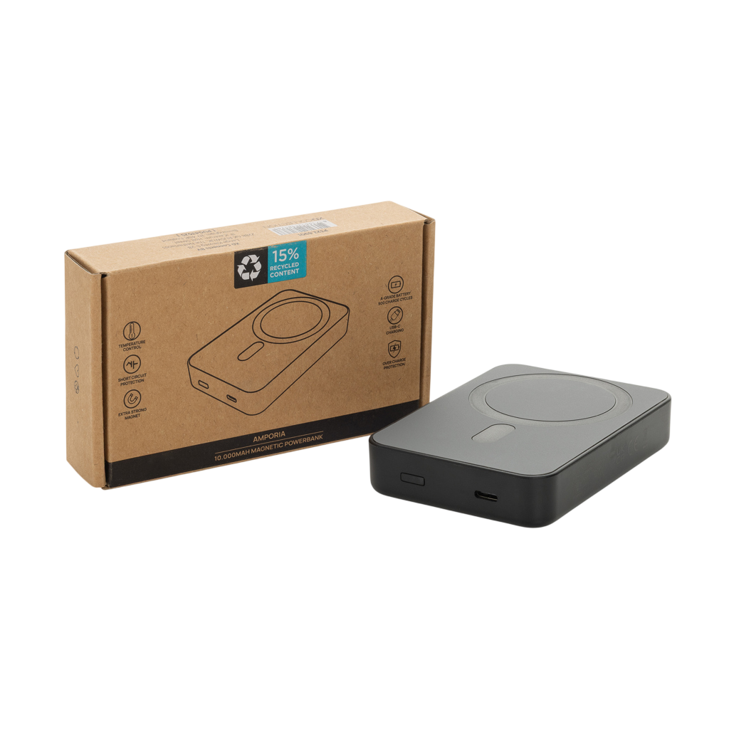 Amporia RCS recycled plastic 10.000mAh magnetic powerbank