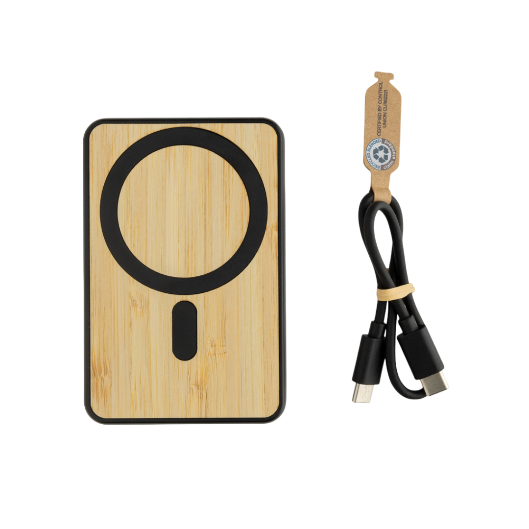 Zen RCS rplastic 5000 mah 5W magnetic bamboo powerbank