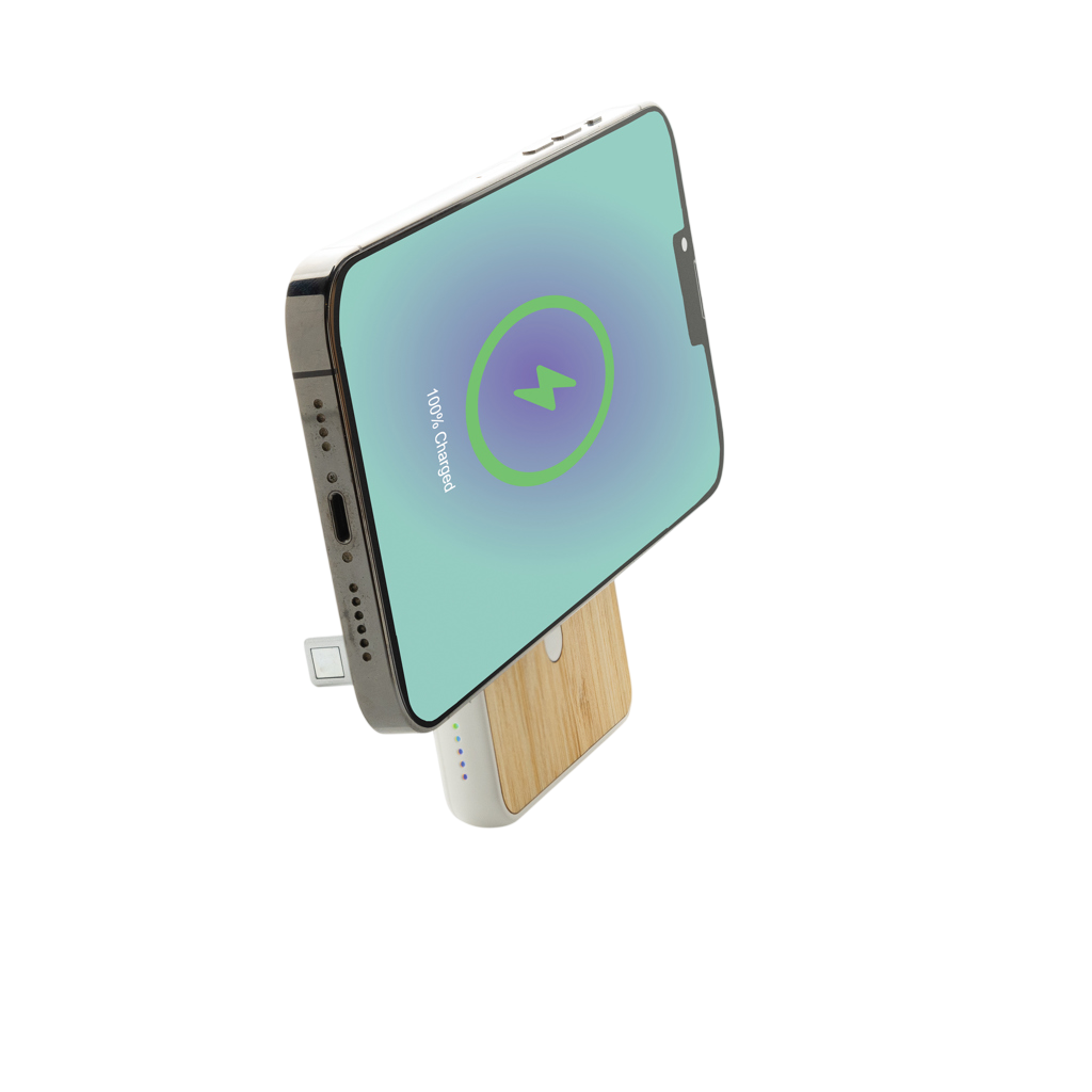 Zen RCS rplastic 5000 mah 5W magnetic bamboo powerbank