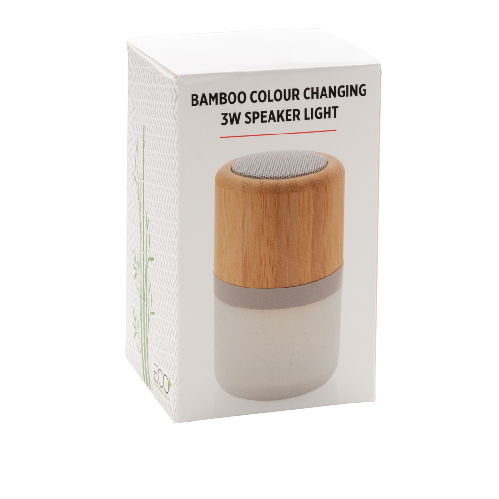 Bamboo colour changing 3W speaker light