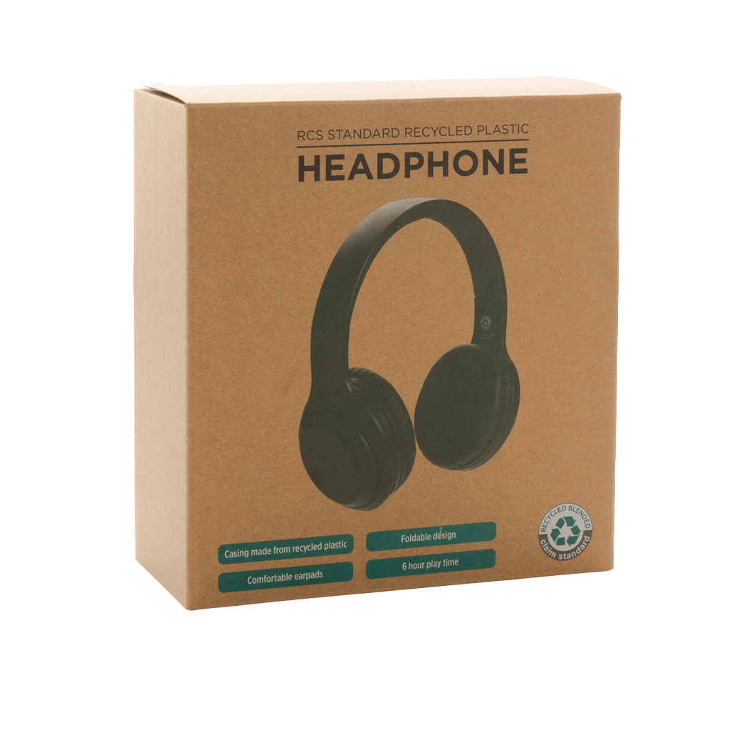 RCS standard recycled plastic headphone