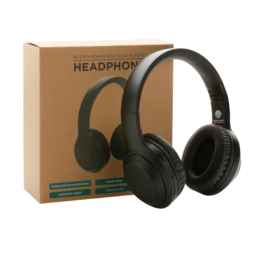 RCS standard recycled plastic headphone