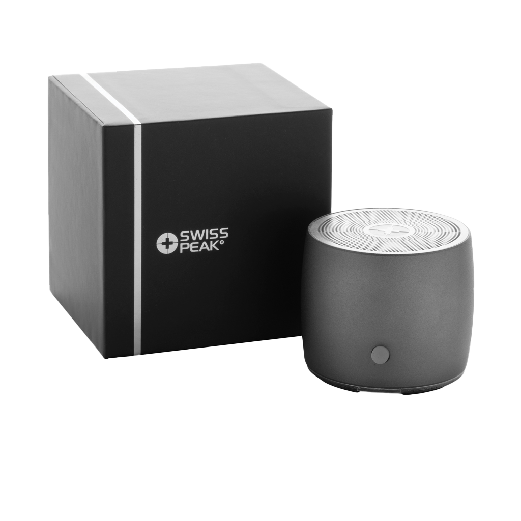 Swiss Peak RCS recycled aluminium 3W bass speaker