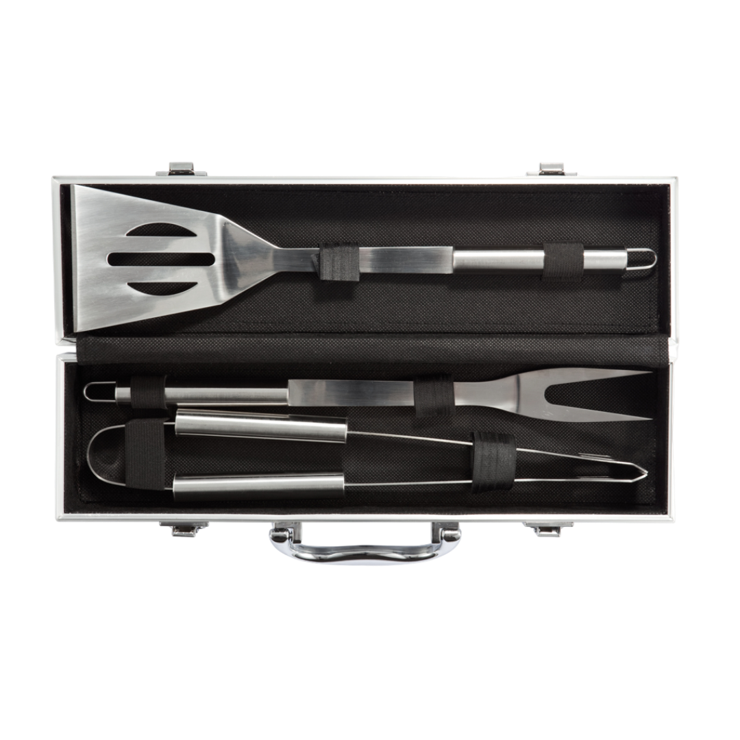 3 pcs barbecue set in aluminium box