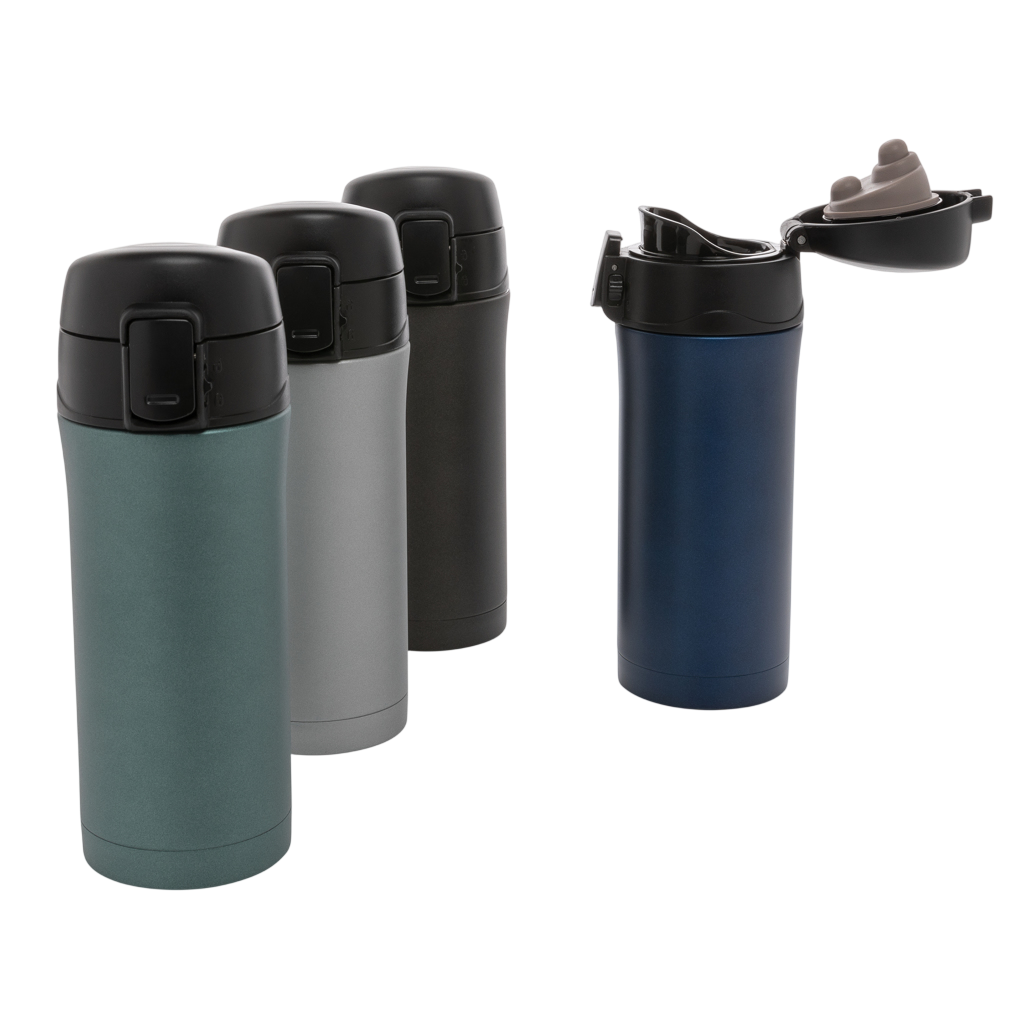 Metallic easy lock vacuum mug