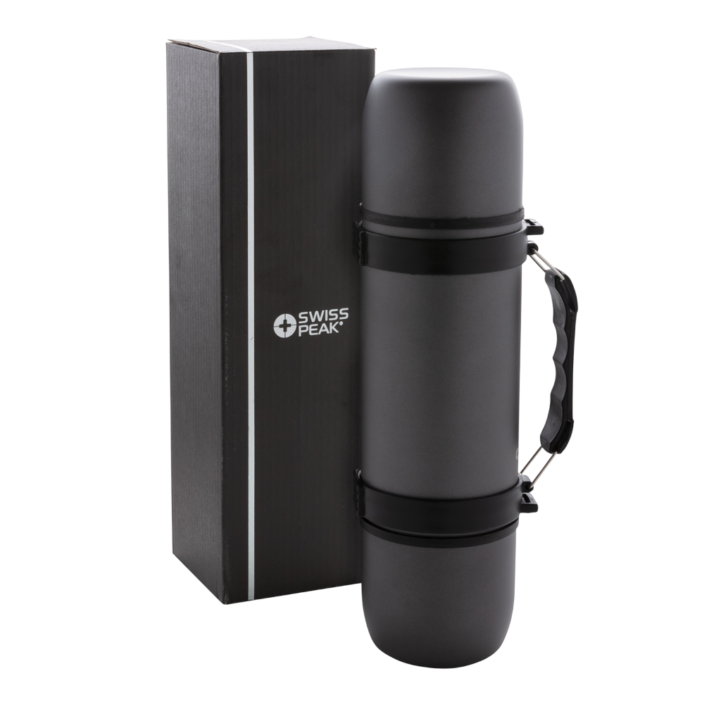 Vacuum flask with 2 cups