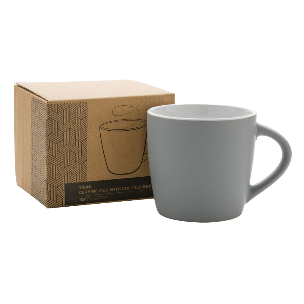 Ceramic mug with coloured inner 300ml